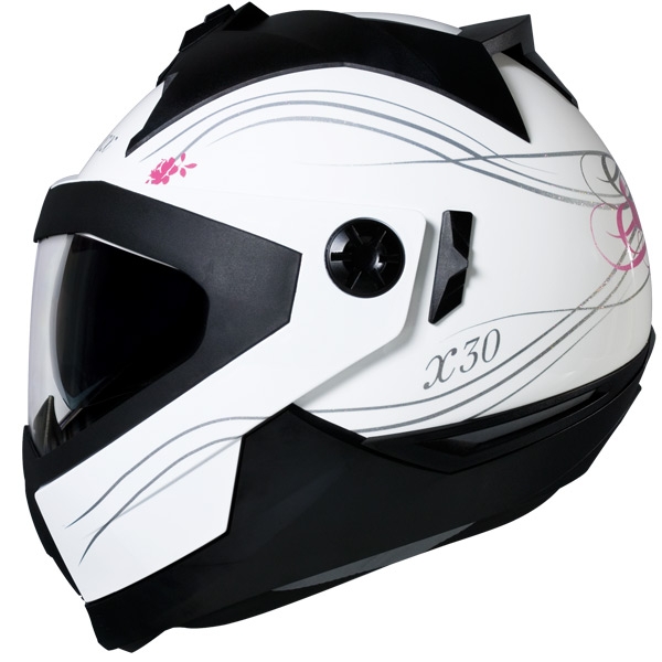 Flip Up Nexx X30 Style White Silver