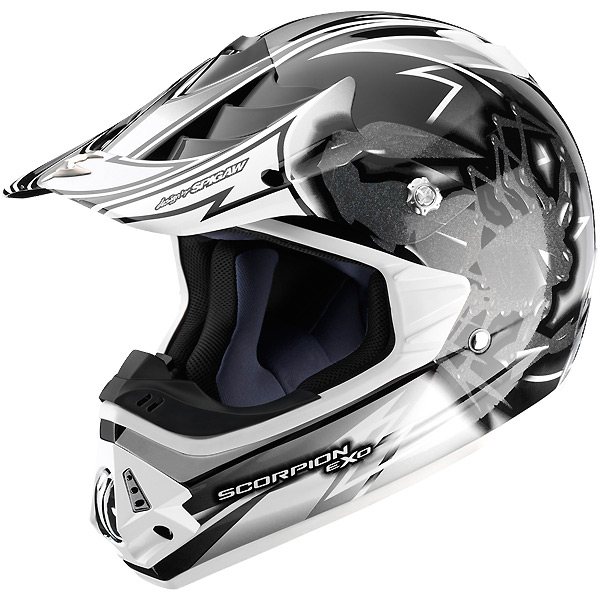 Motorcycle Helmet Scorpion VX-17 Air Bugster Grey White