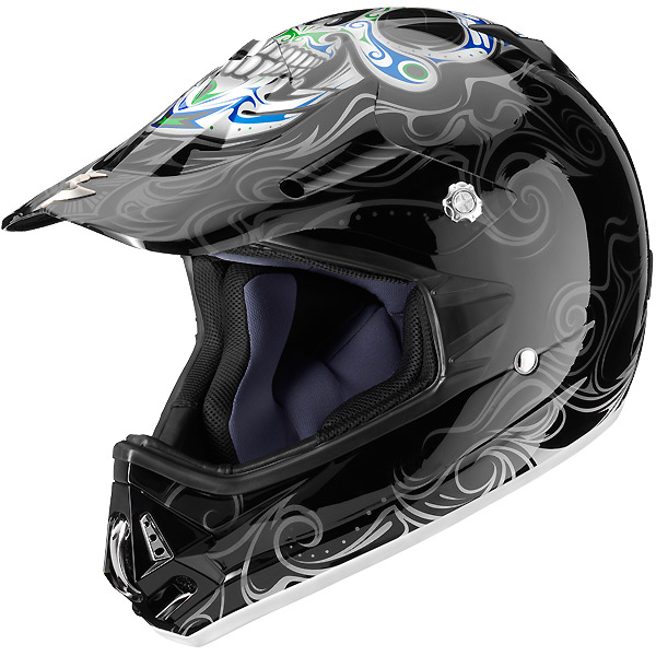 Motocross Scorpion VX-17 Air Calavera Silver