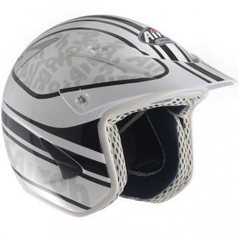 Motorcycle Helmet Airoh Rock Carbon Kevlar Words White RKWB