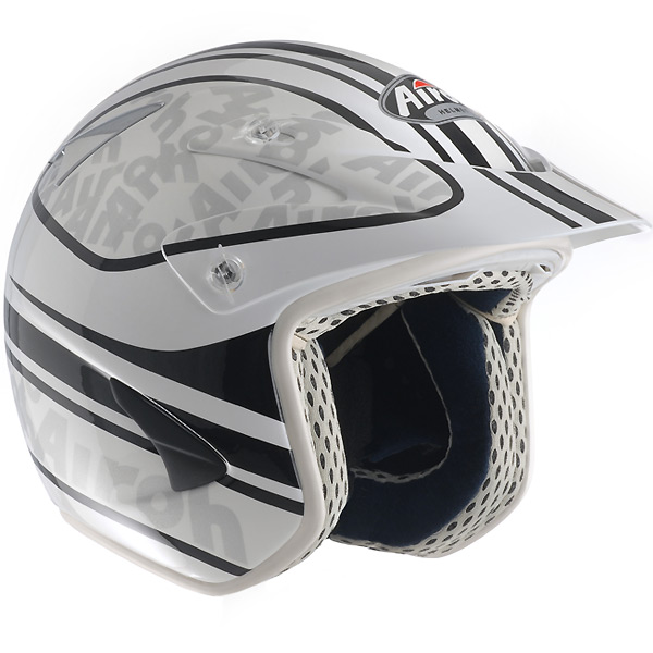 Motorcycle Helmet Airoh Rock Carbon Kevlar Words White RKWB