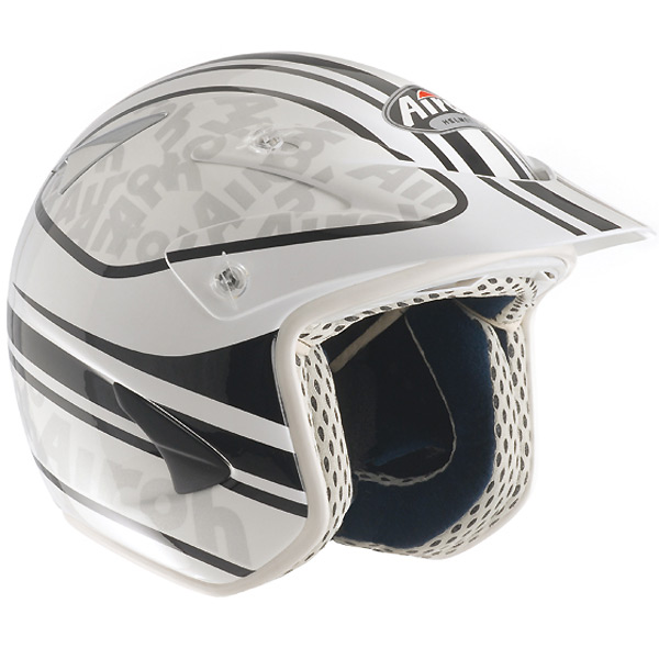 Motorcycle Helmet Airoh Rock Deco Words White