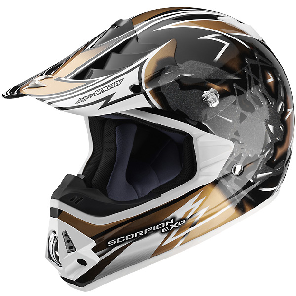 Motorcycle Helmet Scorpion VX-17 Air Bugster White Bronze