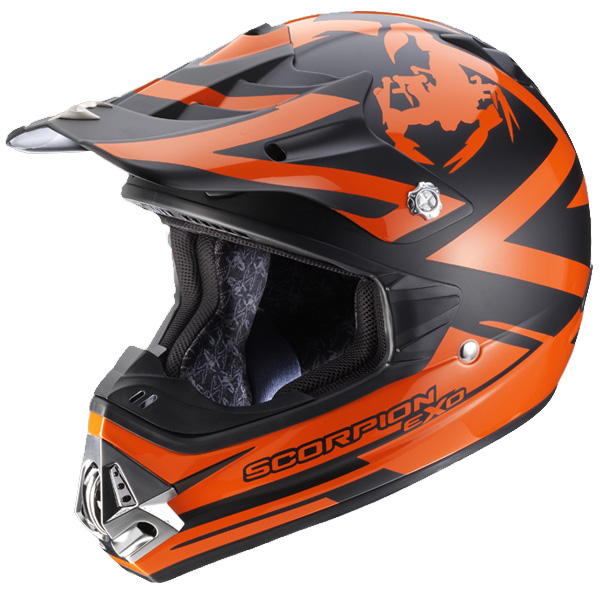 Motorcycle Helmet Scorpion VX-17 Air Smasher Black Orange