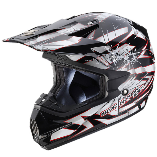 Motorcycle Helmet Scorpion VX-24 Air Impact Black Red