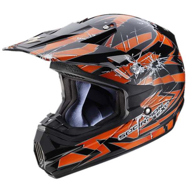 Motorcycle Helmet Scorpion VX-24 Air Impact Black Orange