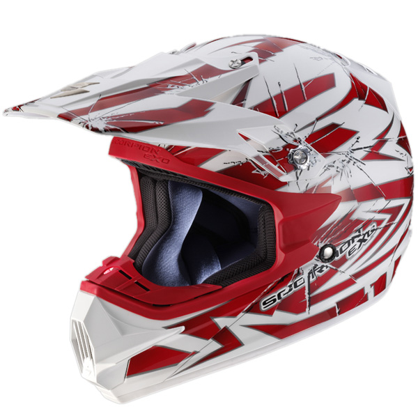 Motorcycle Helmet Scorpion VX-24 Air Impact White Red