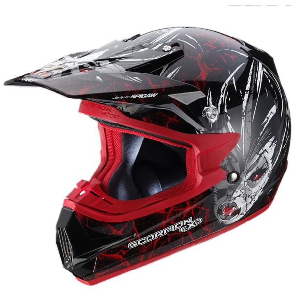 Motorcycle Helmet Scorpion VX-24 Air Vampire Black Red