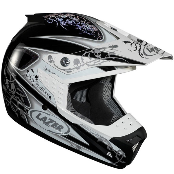 Motorcycle Helmet Lazer SMX In Bloom Grey