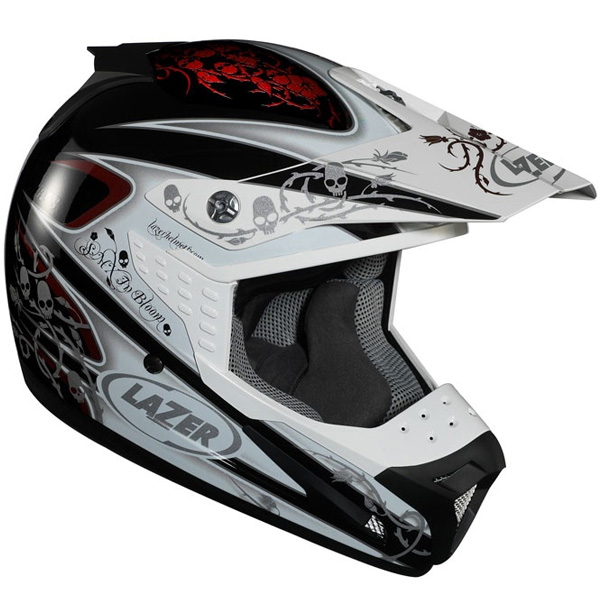 Motorcycle Helmet Lazer SMX In Bloom Red