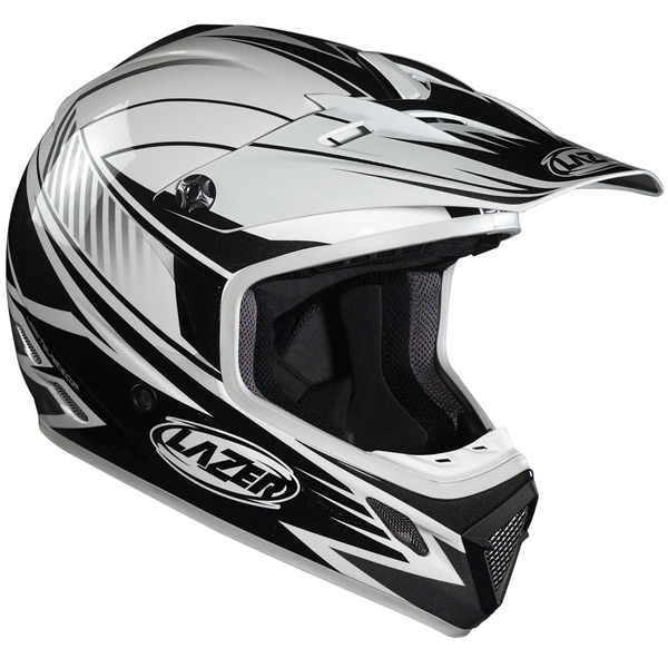 Motorcycle Helmet Lazer MX7 Prime White Grey