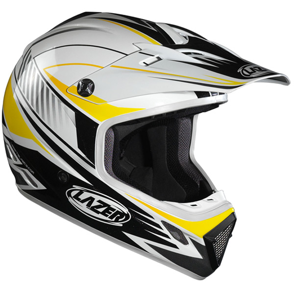 Motorcycle Helmet Lazer MX7 Prime White Yellow
