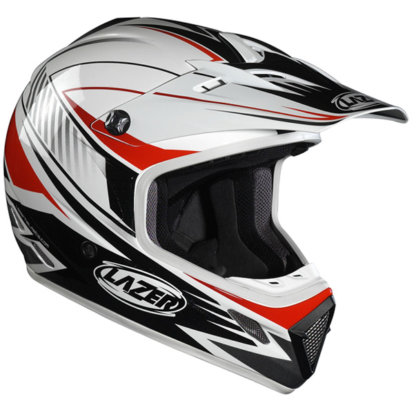 Motorcycle Helmet Lazer MX7 Prime White Red