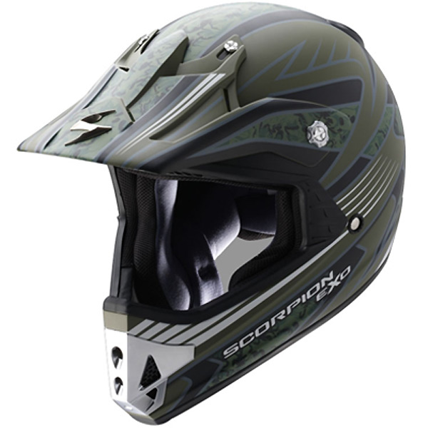Motorcycle Helmet Scorpion VX-14 Stalker Green Camo Motorcycle Helmet Scorpion VX-14 Stalker Green Camo
