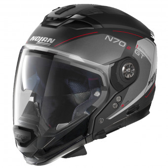 Nolan N70 2 GT Lakota N-Com Flat Grey Red 35