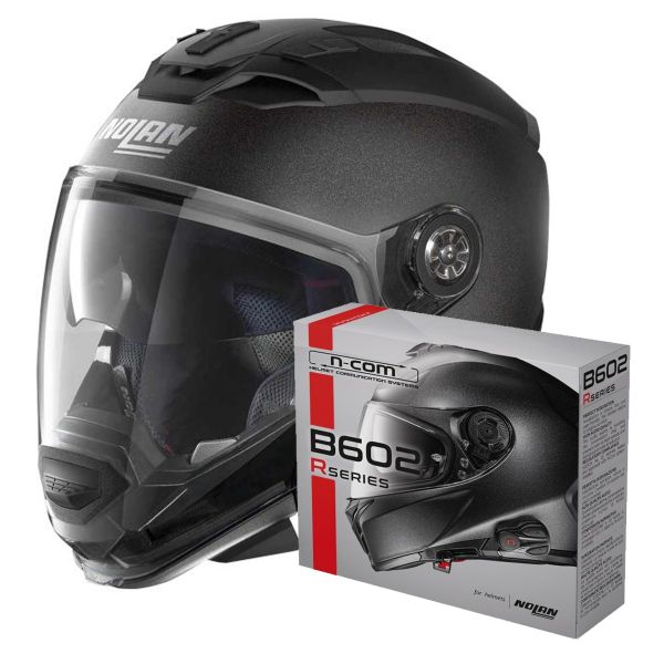 Convertible Nolan N70 2 GT Special N-Com Black Graphite 9 + Kit Bluetooth B602R