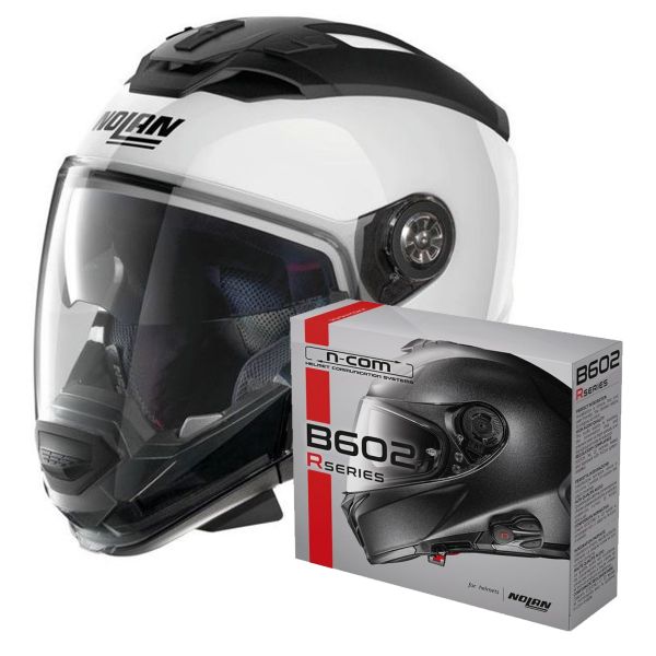Convertible Nolan N70 2 GT Special N-Com Pure White 15 + Kit Bluetooth B602R