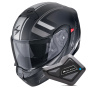 Casque Convertible Scorpion Exo 930 Evo Ardens Matt Black Silver + Kit Bluetooth BT Mini