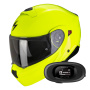 Casque Convertible Scorpion Exo 930 Evo Solid Neon Yellow + Kit bluetooth 5R Lite
