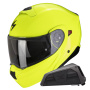 Casque Convertible Scorpion Exo 930 Evo Solid Neon Yellow + Kit bluetooth Exo-Com Link-1