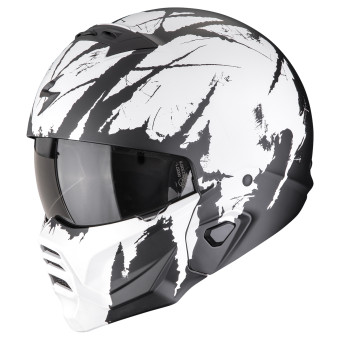 Convertible Scorpion Exo Combat II Marauder Matt Black White