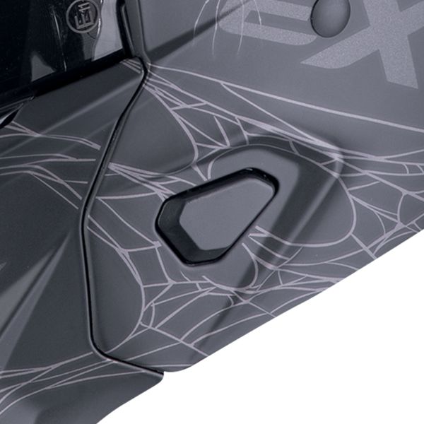 Scorpion Exo Combat II Spiderweb Matt Black Silver