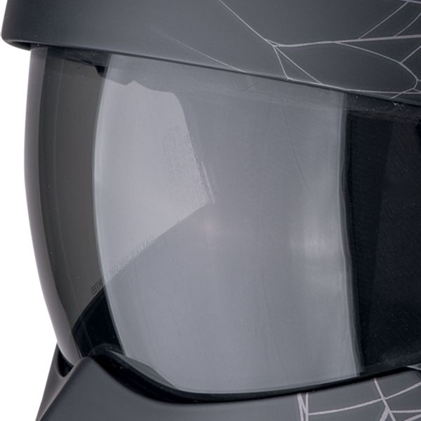 Scorpion Exo Combat II Spiderweb Matt Black Silver