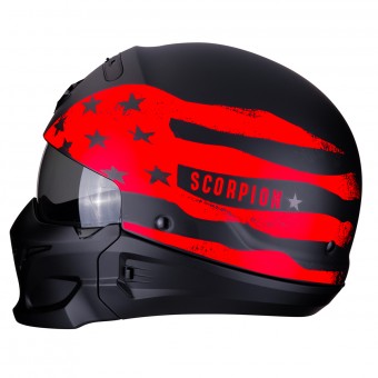 Scorpion Exo Combat Rookie Matt Black Red