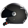 Motorcycle Helmet Indian Coast University Matt Black Deco