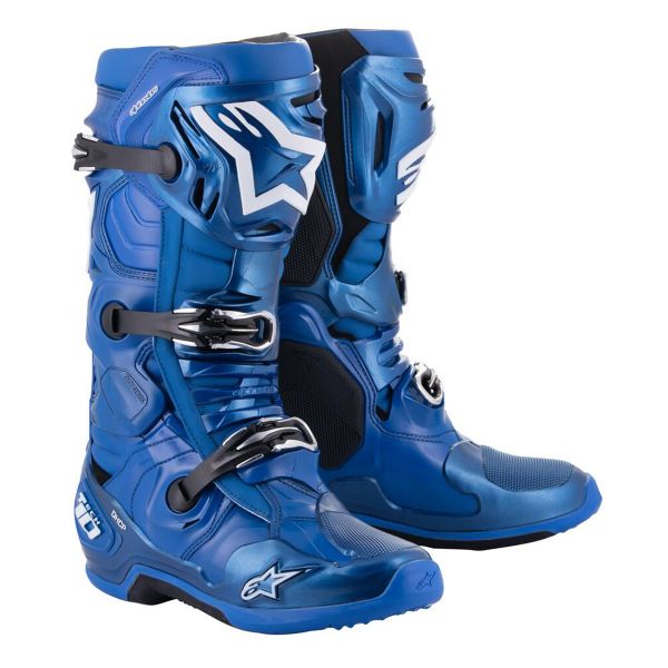 Motocross Boots Alpinestars Tech 10 Blue Black Motocross Boots Alpinestars Tech 10 Blue Black
