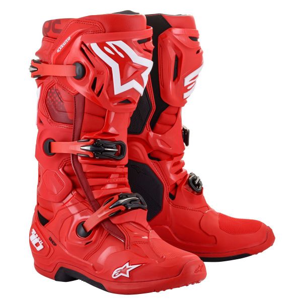 Motocross Boots Alpinestars Tech 10 Red