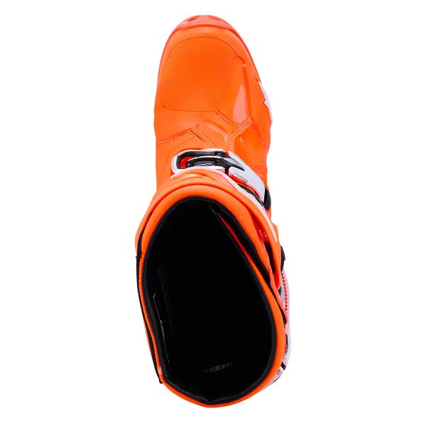 Alpinestars Tech 10 Supervented Orange Fluo Black White