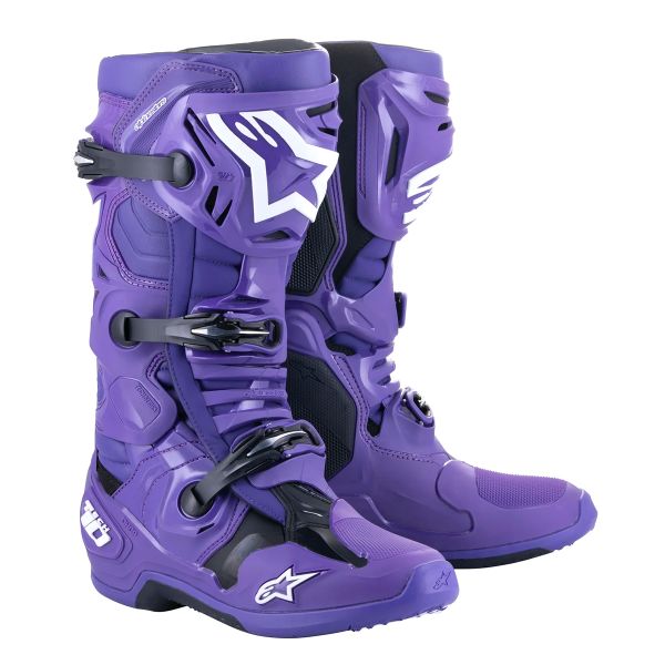 Motocross Boots Alpinestars Tech 10 Ultraviolet Black Motocross Boots Alpinestars Tech 10 Ultraviolet Black