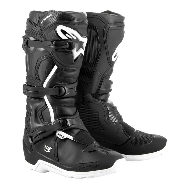 Motocross Boots Alpinestars Tech 3 Enduro Waterproof Black White Motocross Boots Alpinestars Tech 3 Enduro Waterproof Black White