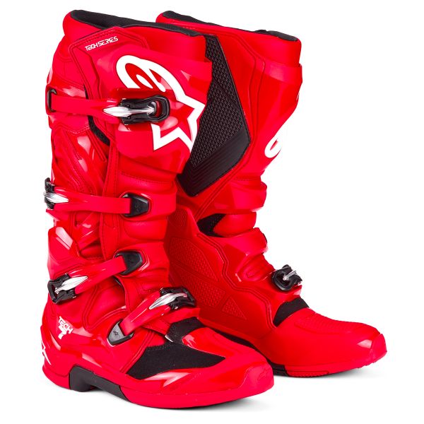 Motocross Boots Alpinestars Tech 7 Black Red Fluo Motocross Boots Alpinestars Tech 7 Black Red Fluo