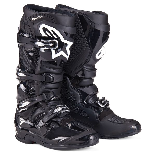 Motocross Boots Alpinestars Tech 7 Black Black