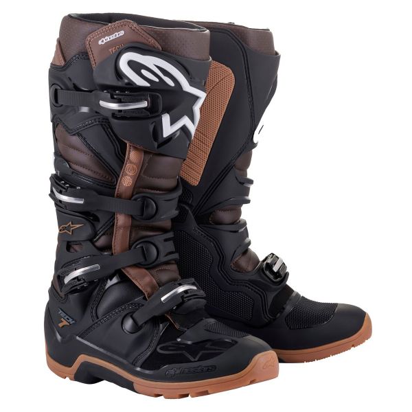 Motocross Boots Alpinestars Tech 7 Enduro Black Dark Brown