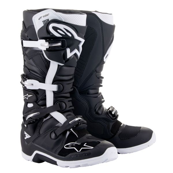 Motocross Boots Alpinestars Tech 7 Enduro Drystar Black White Motocross Boots Alpinestars Tech 7 Enduro Drystar Black White