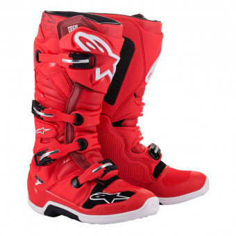 Motocross Boots Alpinestars Tech 7 Red White