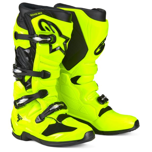 Motocross Boots Alpinestars Tech 7 Yellow Fluo Black Motocross Boots Alpinestars Tech 7 Yellow Fluo Black