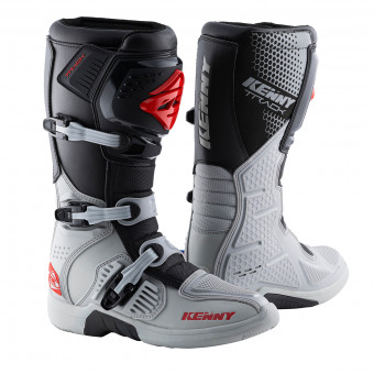 Motocross Boots Kenny Track Grey Red Boots