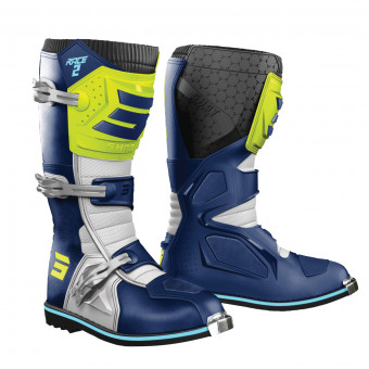 Motocross Boots SHOT Race 2 Blue Neon Yellow Kid Motocross Boots SHOT Race 2 Blue Neon Yellow Kid
