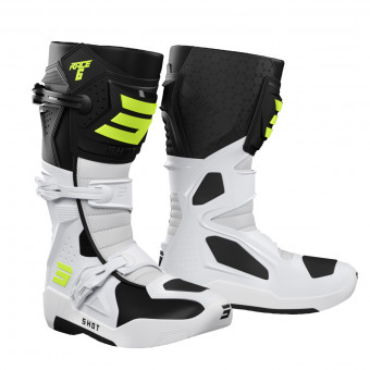 Motocross Boots SHOT Race 6 Black White Neon Yellow Motocross Boots SHOT Race 6 Black White Neon Yellow
