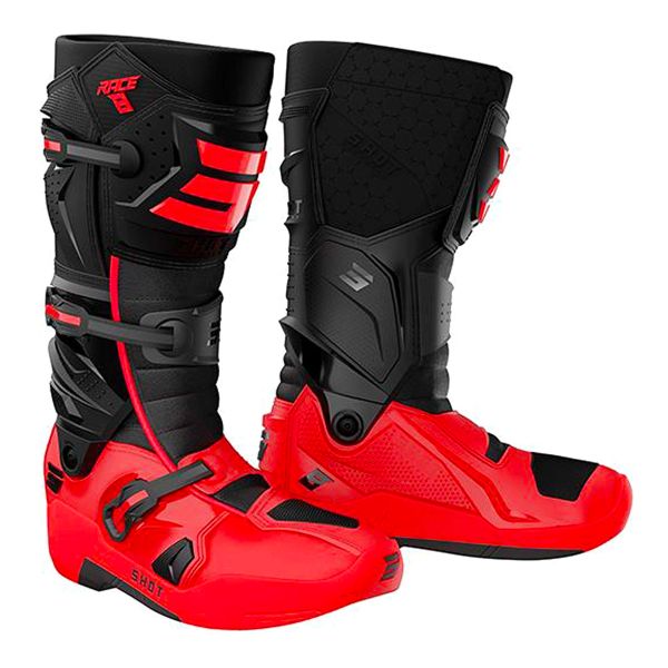 Motocross Boots SHOT Race 8 Black Red