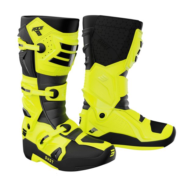 Motocross Boots SHOT Race 8 Neon Yellow