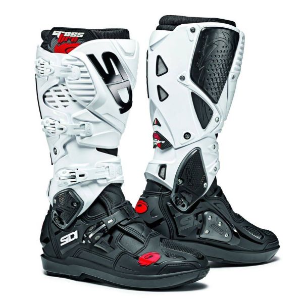 Motocross Boots SIDI Crossfire 3 SRS Black White Motocross Boots SIDI Crossfire 3 SRS Black White