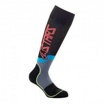 Motocross Shoes Alpinestars Mx Plus-2 Socks Black Yellow Fluo Coral Motocross Shoes Alpinestars Mx Plus-2 Socks Black Yellow Fluo Coral