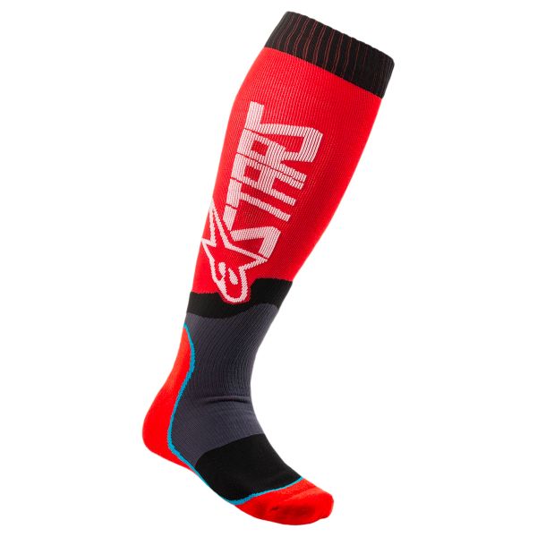 Motocross Shoes Alpinestars Mx Plus-2 Socks Red White