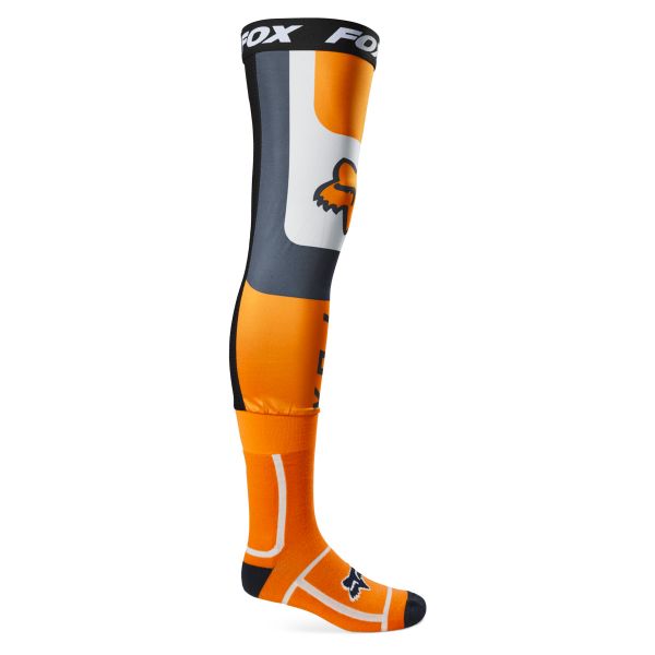Motocross Shoes FOX Flexair Knee Brace Sock Flo Orange