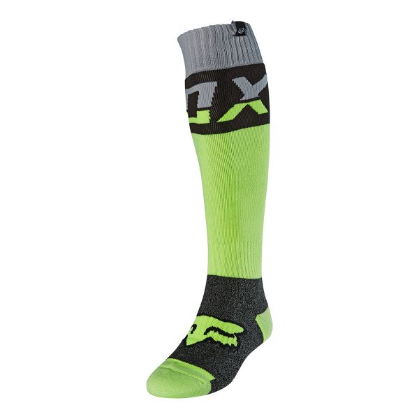 Motocross Shoes FOX Fri Thick Sock Afterburn Fluo Yellow